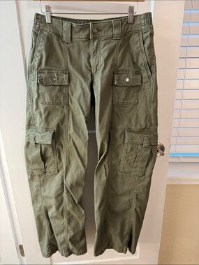 Hollister Low Rise Baggy Cargo Pants Olive Green W27R
